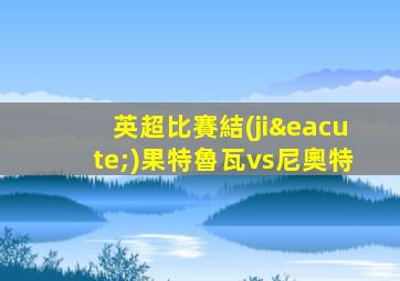 英超比賽結(jié)果特魯瓦vs尼奧特